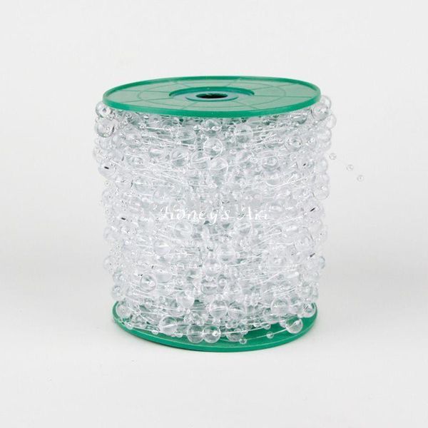 

60 м 196foot 1 рулон 8 мм акриловая люстра прозрачный кристалл бисера алмазная гирлянда свадебный центр свеча украшения ремесло diy