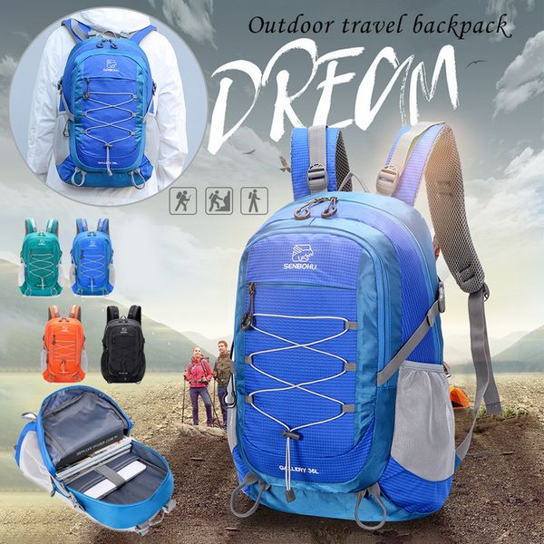 

new travel climbing backpacks men women large bags waterproof hiking backpack outdoor camping sport bag folding casual bagpack