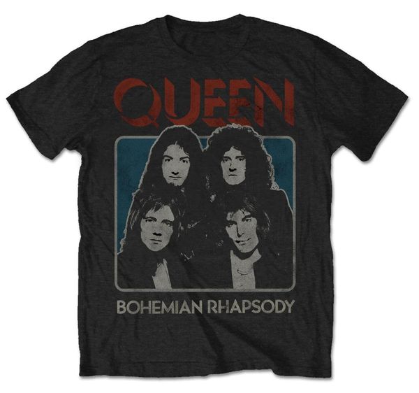 

queen bohemian rhapsody freddie mercury rock licensed tee t-shirt men shirt discout new fashion hipping 2018officia, White;black
