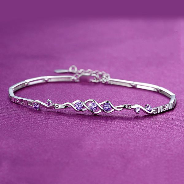 

original aidever female fashion sweet temperament jewelry accessories 925 silver plated bracelet bangle luxury design gift, Black