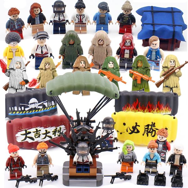 

compatible legoed pubg military minifigured special forces soliders figures bricks weapons pack armed swat building blocks ww2