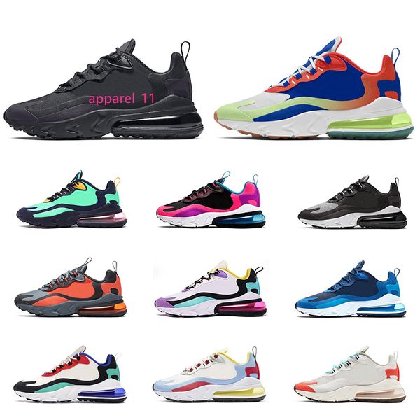 

2020 react men women running shoes triple black bauhaus optical sug8r fashion mens trainers breathable sports sneakers size 36-45