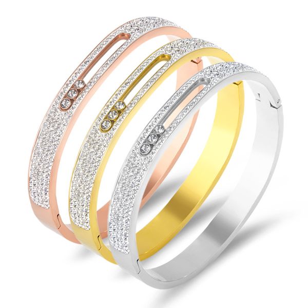 

2020 fashion full removable bracelet stainless steel buckle bracelet for women trendy, Black