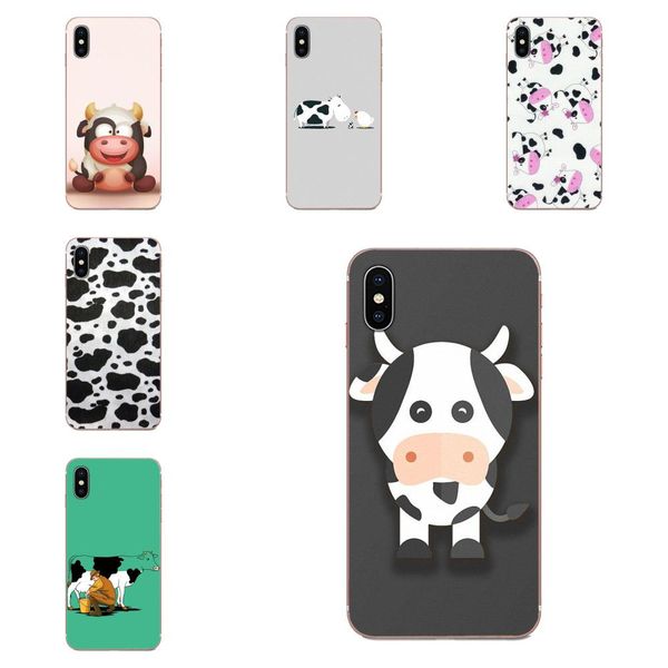 

custom for huawei p7 p8 p9 p10 p20 p30 lite mini plus pro y9 prime p smart z 2018 2019 phone case cover animal cute cow