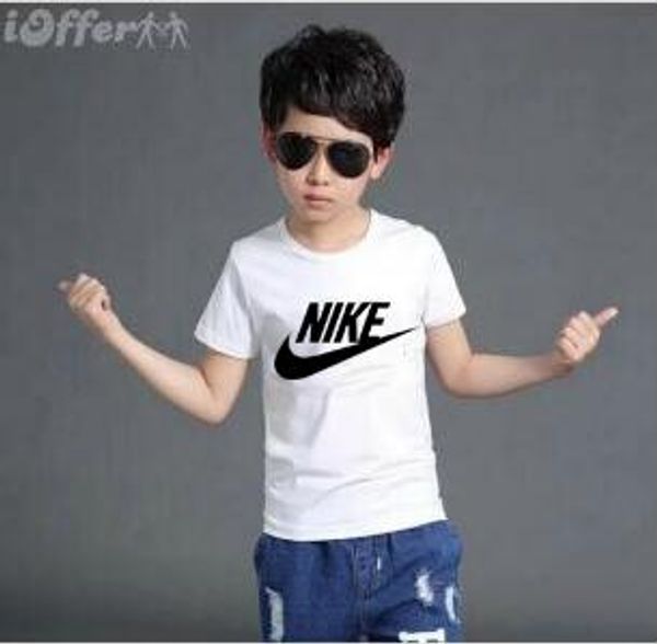 

2019 Fashion Kids 1-9 years t Shirt Children Lapel Short sleeves T shirt Boys girl Tops Clothing Brands Solid Tees Girls Cotton shirts COSE