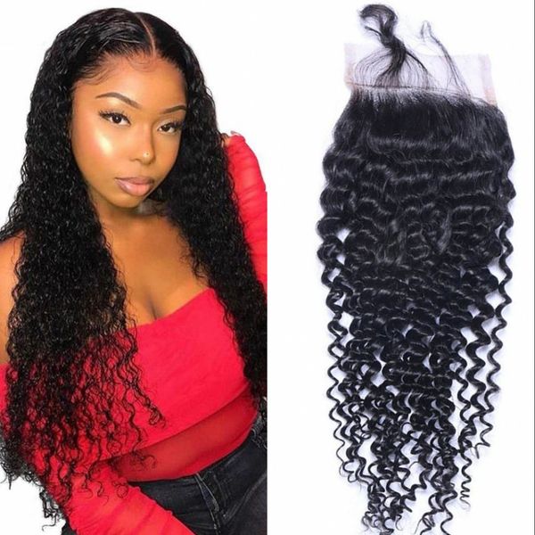 

4x4 пеѬђанки еловееки воло kinky зави lace closure волоами младена natural color to, Black;brown