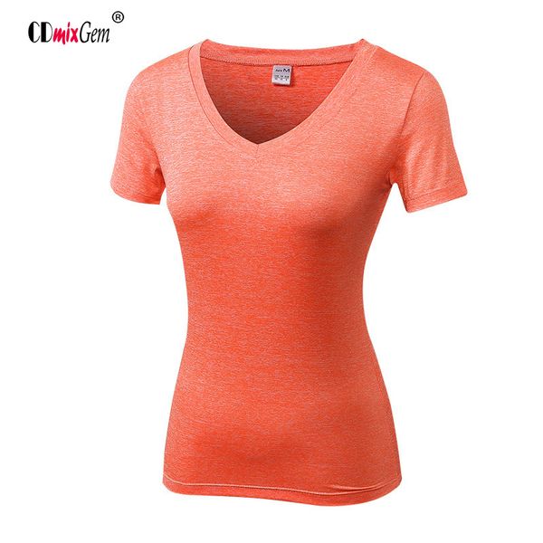 

women gym yoga t-shirt fitness tights jersey sport suit quickly dry short running clothes girl tees yoga shirt, Black;blue