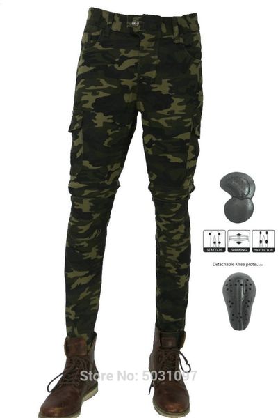 

volero dark camouflage motorcycling riding pants protective cycling jeans long and short wear detachable trousers