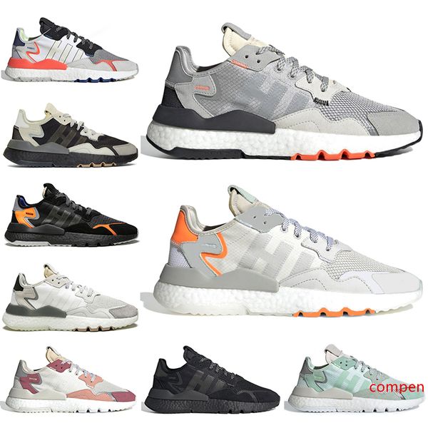 

nite jogger 3m reflective running shoes for men women triple black white breathable mens trainer fashion sports sneakers 36-45