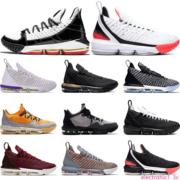 

2019 designer 16s james basketballs shoes for mens remix superbron lava oreo im king equality home martin mens sports sneakers size7-12, Black;green