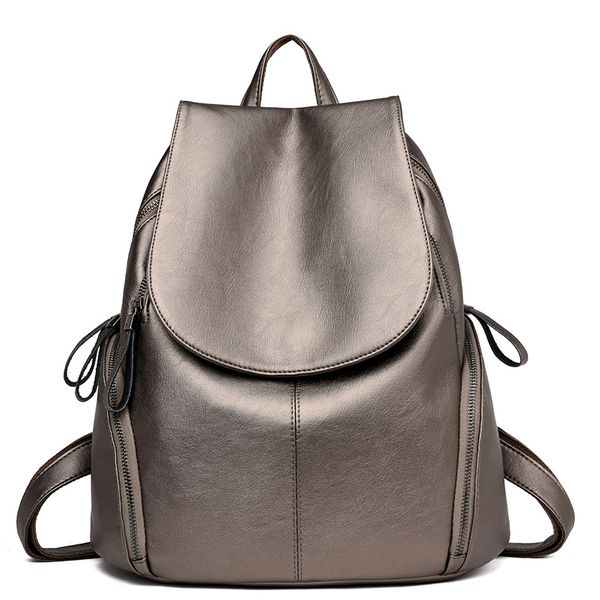 

leather women backpack large capacity travel backpacks anti-theft shoulder bags for girl fashion school bag mochila