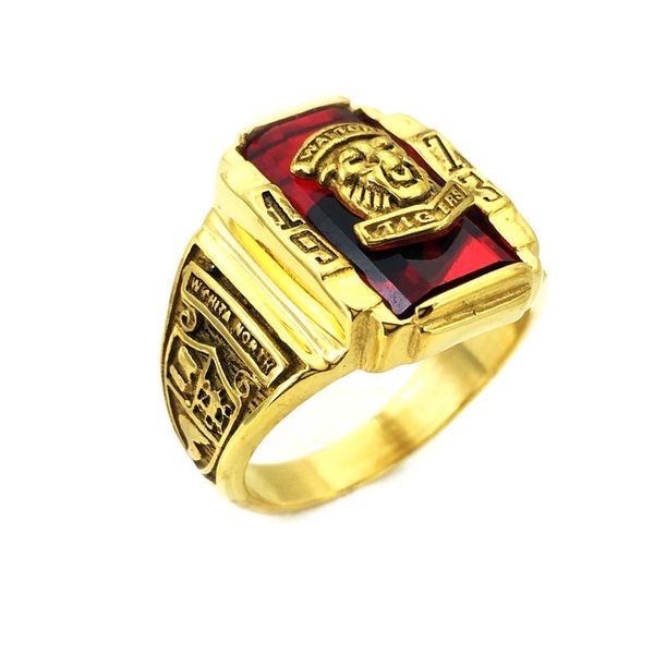 

stainless wall ton tiger head champion 1973 titanium steel gold-plated ring online retailers c19010801, Golden;silver