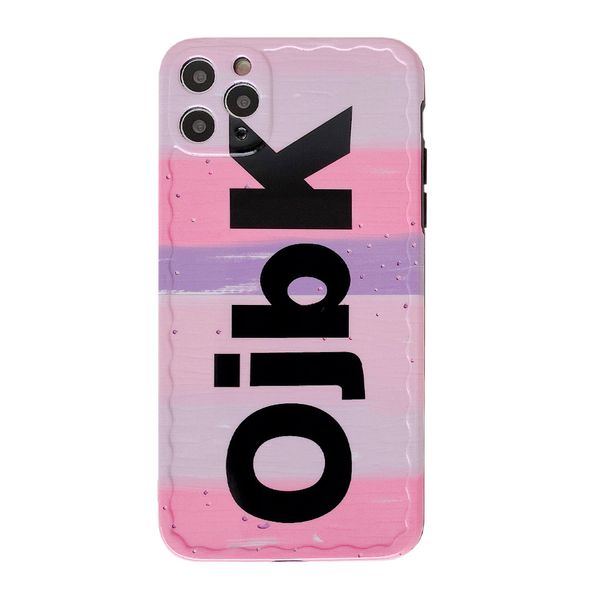 

for iphone 11 pro xs max xr gradient pink purple phone case 7 8 x plus imd p frame soft cell phone cases