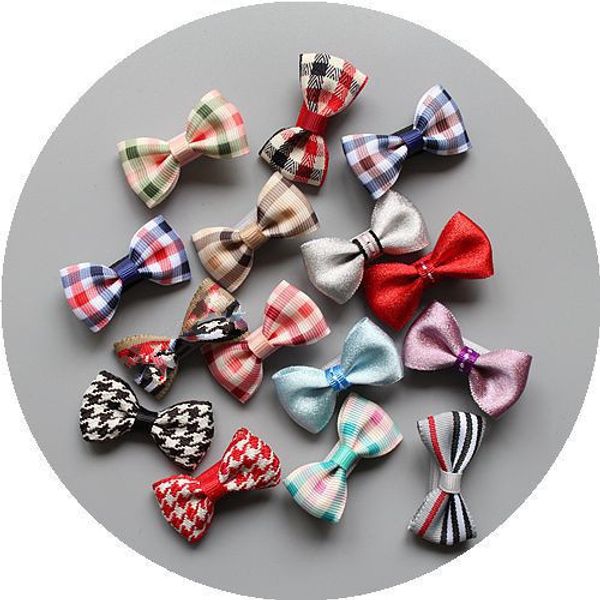 

2 pcs/lot cute bowknot hairpin baby girls kids bow hair clips bows barrette accessories for children hairclip headwear headdress, Black;brown