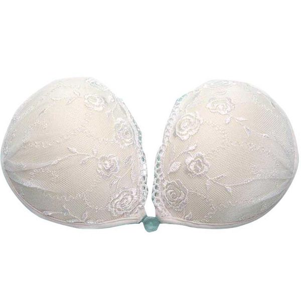 

lace embroidery bra super push up silicone bralette backless strapless invisible bras for women wedding bikini breathable, Black;white