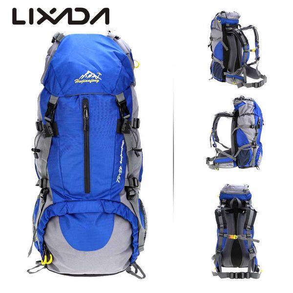 

2015 new 50l waterproof outdoor sport hiking camping travel backpack pack mountaineering climbing knapsack with rain cover