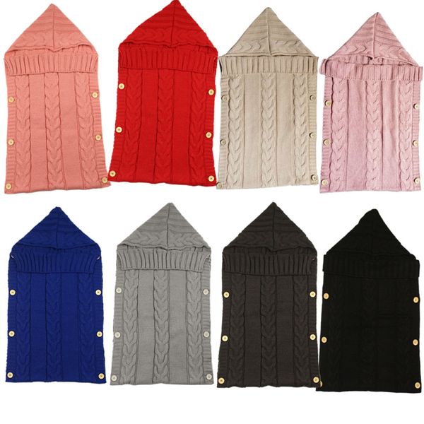 

newborn baby infant swaddle wrap warm blanket soft knitting flannel sleeping bag