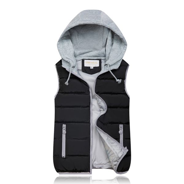 

women sleeveless jacket winter ultralight white vest female slim vest women's windproof warm waistcoat, Black;white