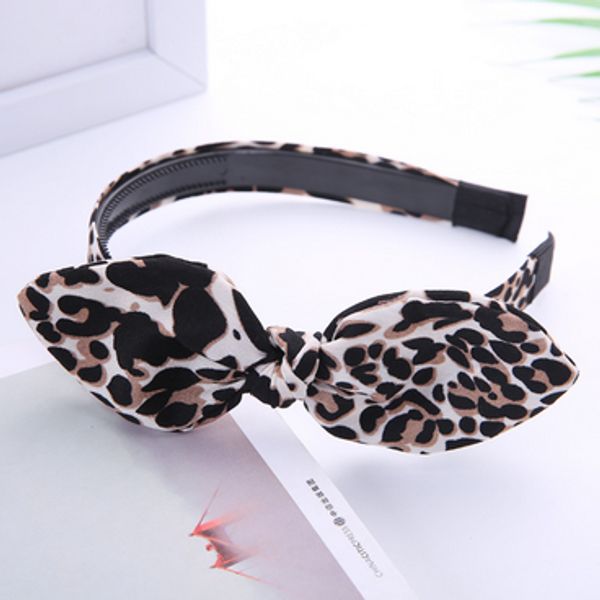 

by dhl or ems 100pcs cute leopard print headwear hairband headband hair band accessories girls headbands, Brown