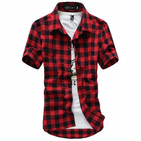 

sleeve new short summer mens 2019 shirt casual short casua dress shirts men mens fashion sleeve plaid shirt m-3xl xeixs, Black