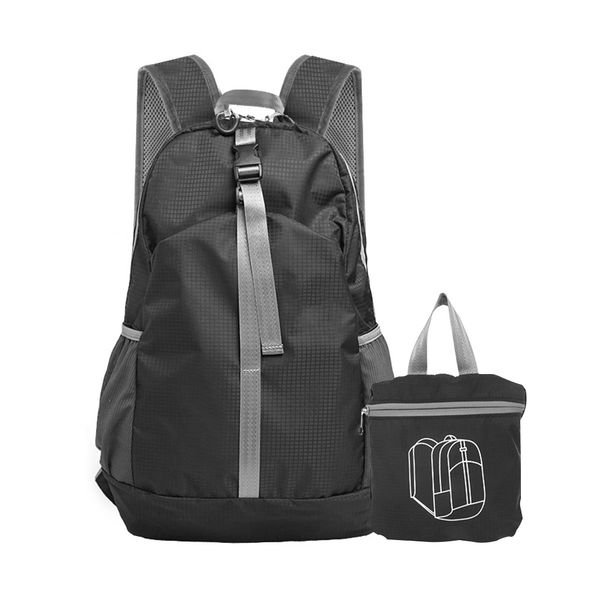 

men women rucksack packable zipper shopping lightweight foldable outdoor bag large capacity hiking backpack travel waterproof