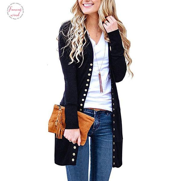 

long sweater women buttons knitted fashion long sleeve ribbed neckline knitwear coat winter cardigan jumpers ladies, White;black