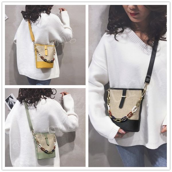 

women designer messenger bags pu leather colored metal chain handbags purses fashion lady tote bags crossbody bag luxury satchel pack a3255, Black