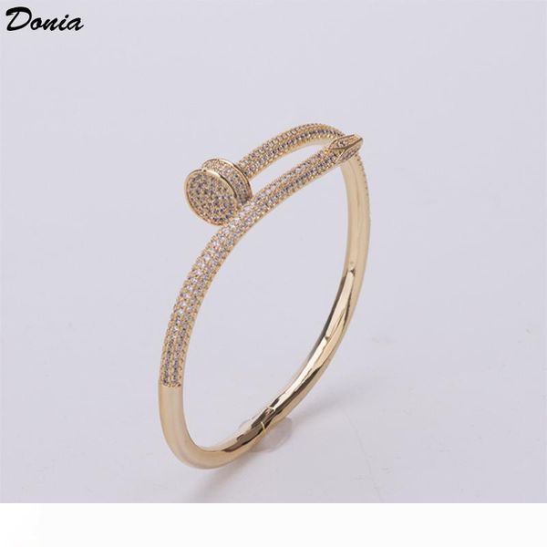 

donia jewelry party european and american fashion card family large classic micro inlaid zirconia bracelet women's bracelet birthday gi, Black