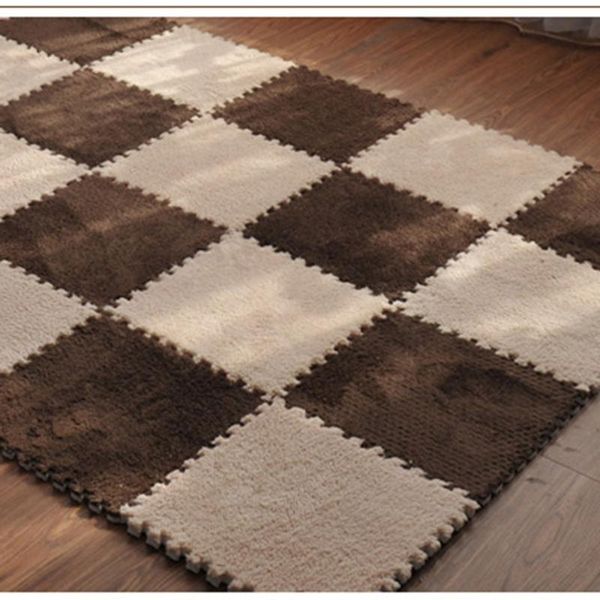 

30x30cm eva foam plush puzzle floor mats mat shaggy non-slip carpet kids playing area rug living room home decor