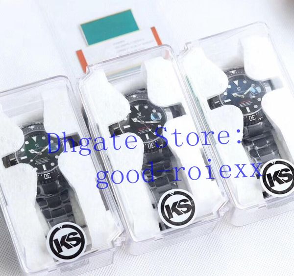 

43mm ks factory mens automatic eta 2824 watch men black pvd ceramic bezel 126600 sea dweller dive sport 126603 watches swiss wristwatches, Slivery;brown