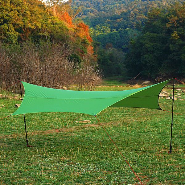 

3f ul gear ultralight hexagon tarp outdoor camping sun shelter shade awning 15d silver coating pergola waterproof beach tent