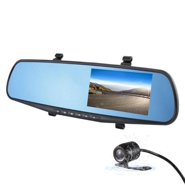 

568 dual lens rearview 4.0 inch car camera car video recorder for vehicles 120 wide angle 1080p full hd bult-in g-sensor