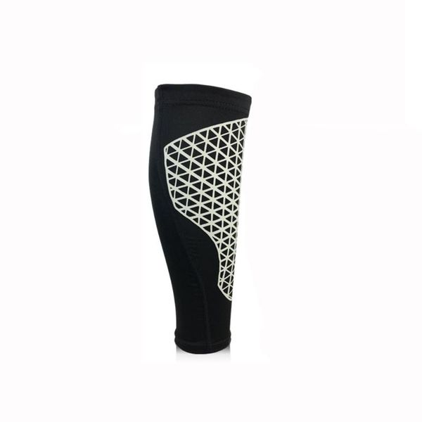 

1pc compression running calf leg sleeve football shin guard cycling soccer sport legwarmers basketball knee pads, Black