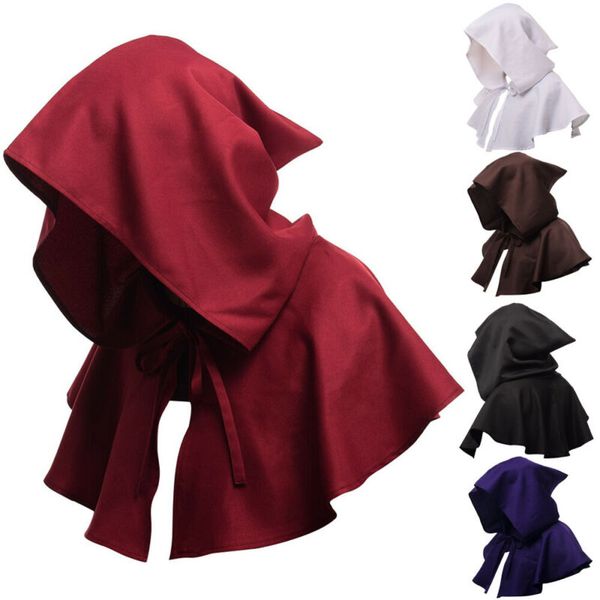 

halloween medieval hooded cloak gothic coat vampire robes cosplay fancy dress cloak hood cape party hats