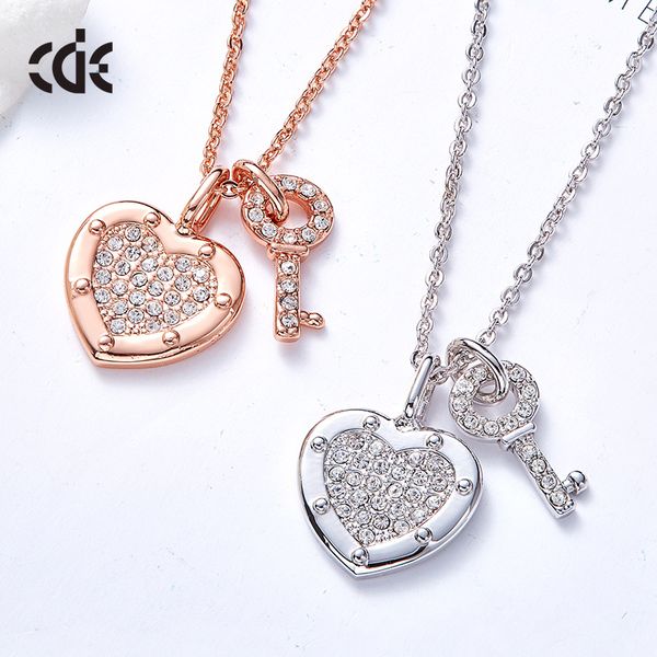 

wedding party beaded pearl gift woman lady diamond jewelry necklaces for bride acting initiation graduation cde-1183, Silver