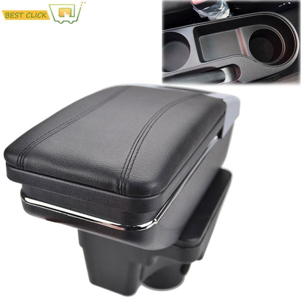 

rotatable pu leather for kia rio 4 2017 x-line center centre console storage box armrest arm rest