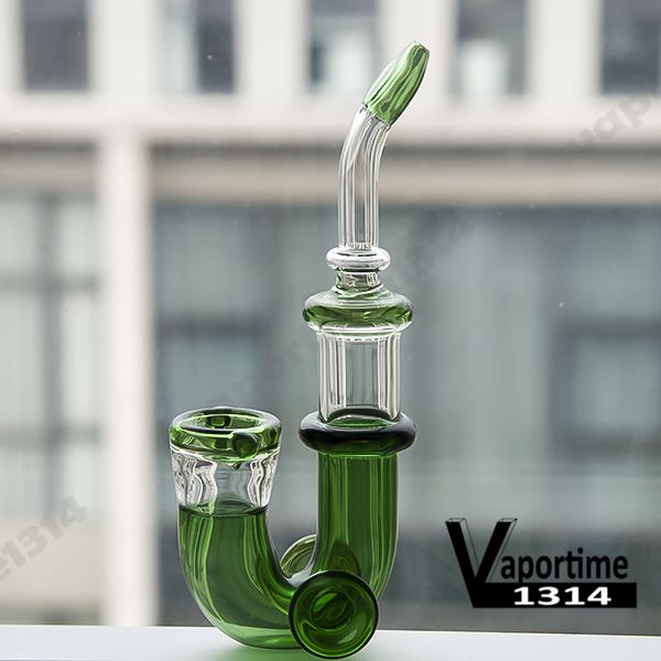 Sherlock narghilè tubo dell'acqua di vetro di vetro da 7,5 pollici altezza 14mm femmina bollente del chiodo Bongs DAB RIG RIG RIG RIG BICKER 971