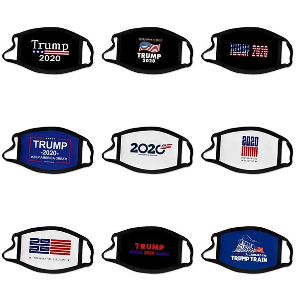 

in stock designer trump mask ice silk face mask with breathing valve washable sponge mask reusable protective masks 4 color #252