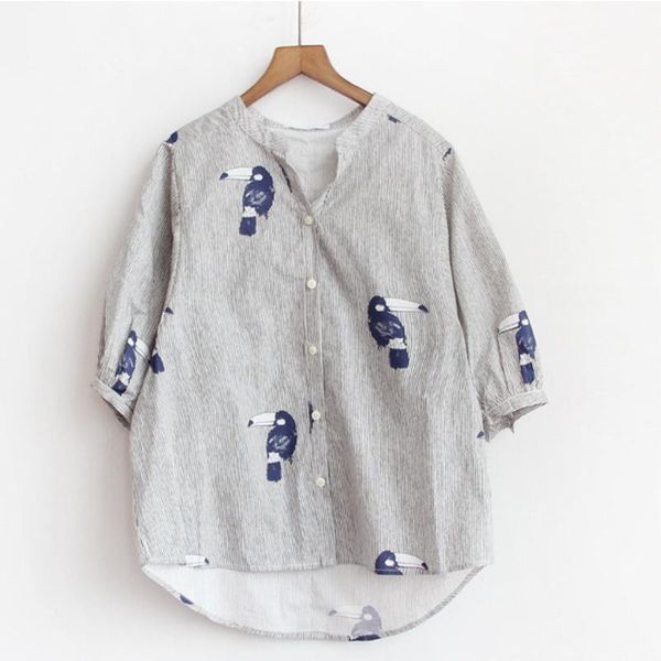 

summer print shirts women 2020 vintage half sleeve women blouses ladies for clothes blusas mujer de moda 2020, White