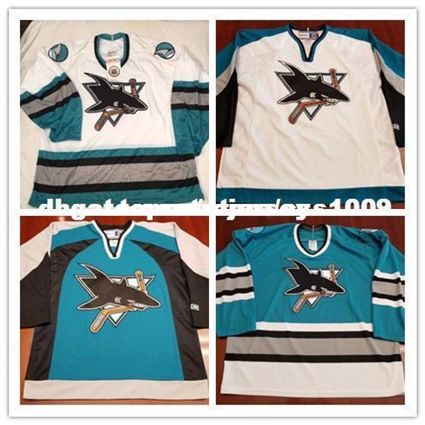 

custom 90's ccm maska san jose sharks jerseys mens personalized stitching jerseys, Black;red