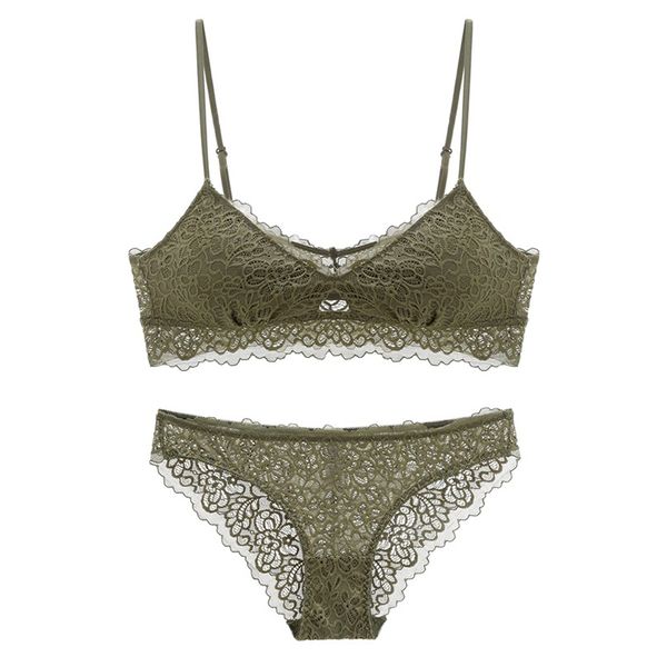 

тонкий хлопок кубок беспроводной бюстгальтер со съемными проложенный вышивки шнурка комплект женского нижнего белья lingerie lace top бюстга, Red;black