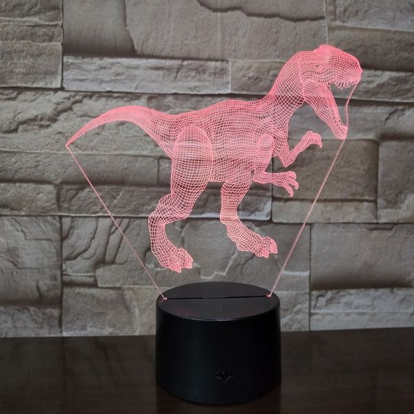 

jurassic world tyrannical dragon 3d lamp battery operated colorful with remote modern led night light lamp 2019 selling