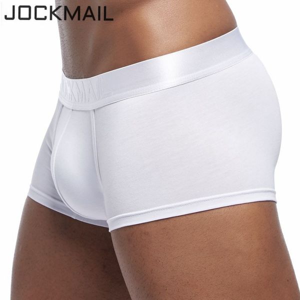 

jockmail breathable cueca boxer homme modal mens underwear boxers u convex male underpants men boxer gay panties shorts, Black;white