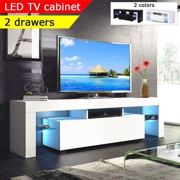 2019 160cm Tv Stand Living Room Furniture Led Modern Tv Table Entertainment Center Monitor Stand Flat Screen Riser Cabinet Console From