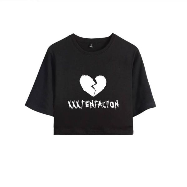 

new xxxtentacion crop t-shirt 100% cotton short sleeve t-shirt hip hop fashion cool clothes casual plus size 2019, White
