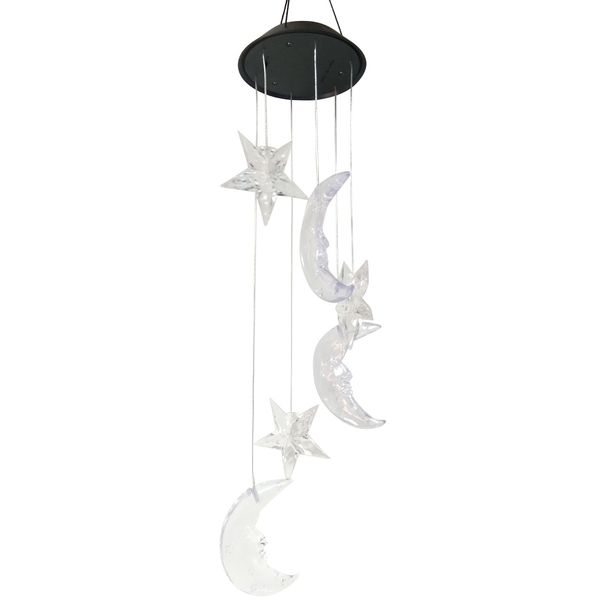 

bestoyard moon star wind куранты led solar mobile wind chime изменение цвета автоматический датчик света ветер spinner лампы для сада garden