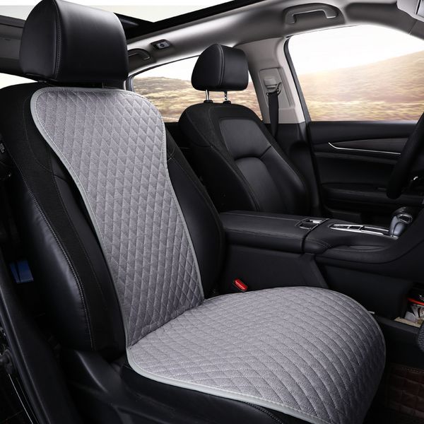 

2019 linen/flax brand new stay on car seat cushions, single universal non slide easy install not move seats cover cool in summer