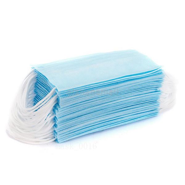

ply earloop 3 disposable mask face 50pcs masks dust blue b0pr