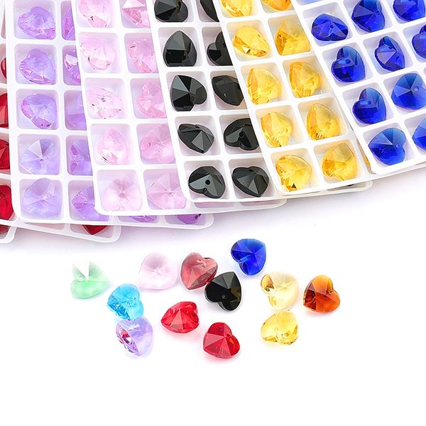 

14mm 28pcs/pack 6228 heart pendant austria charms crystal heart beads gems for jewelry accessories earring making
