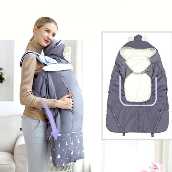 

new baby strap cloak autumn winter baby thickened windproof warmth blanket coat carrier cover sleeping bag stroller cover